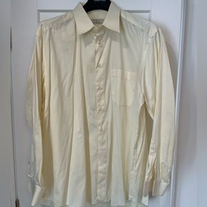 Ermenegildo Zegna Men’s Dress Shirt. Yellow. Size 18 (46 EU)
